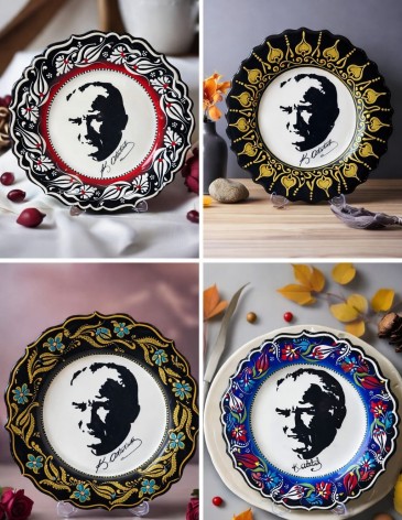 Atatürk Portreli Dekoratif Tabaklar