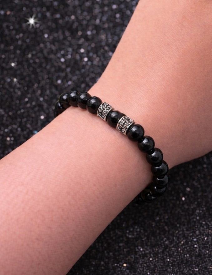 Obsidyen Doğal Taş Bileklik 8mm