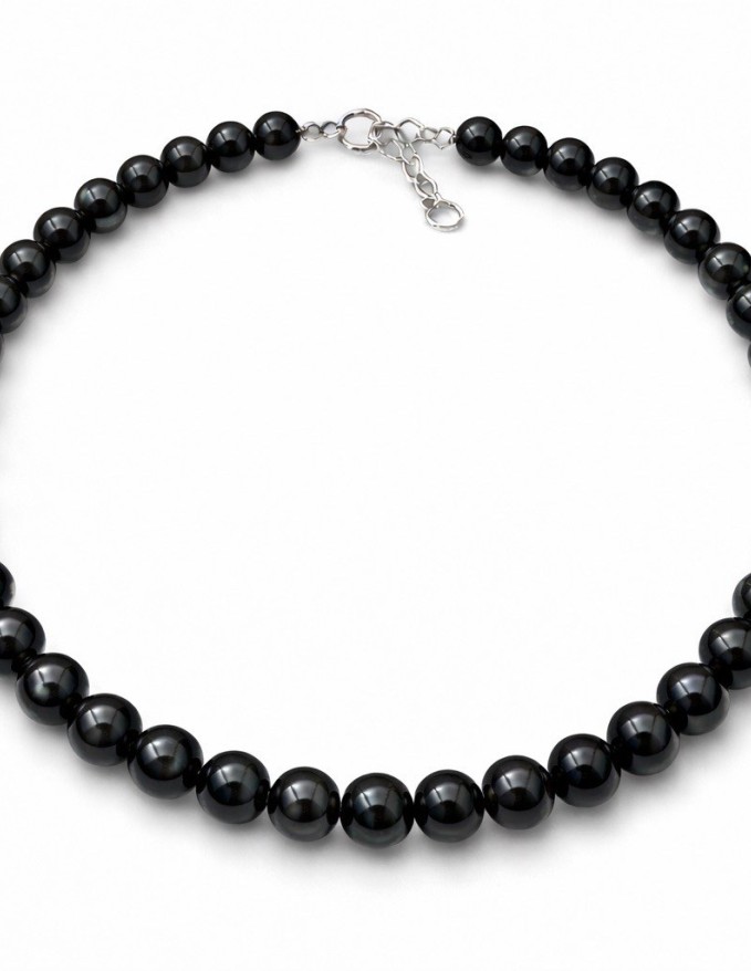 Obsidyen Doğal Taş Kolye 8mm