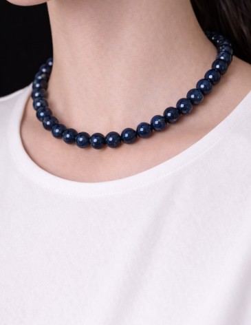 Safir Doğal Taş Kolye 4 mm