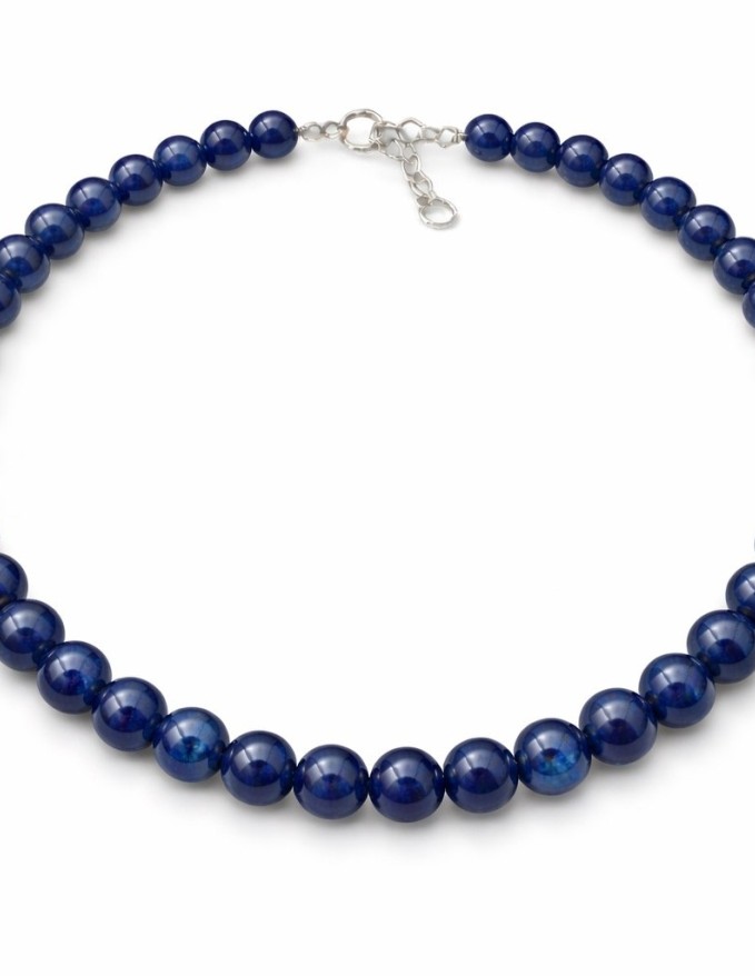 Safir Doğal Taş Kolye 4 mm
