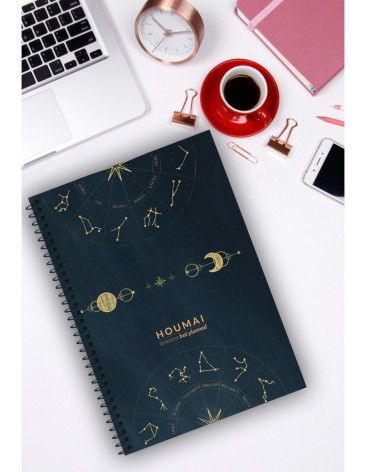 A5 Spiralli Günlük Planlayıcı 100 sayfa Astroloji Tema